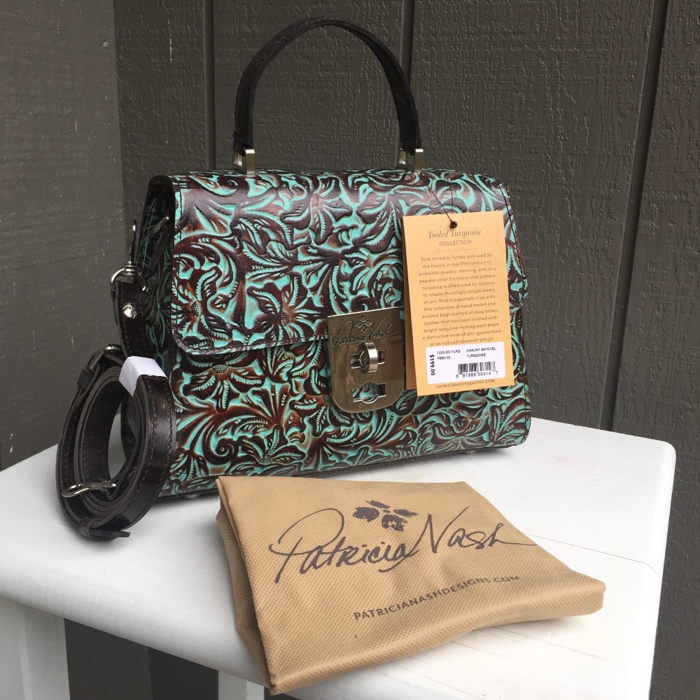 Patricia Nash Chauny top handle  Satchel purse crossbody strap NEW NWT